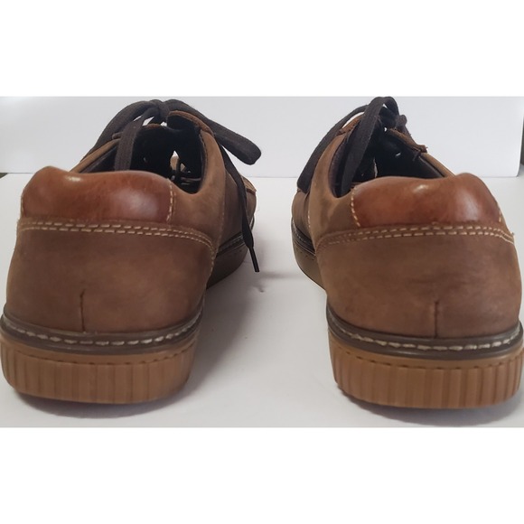 Johnston & Murphy Shoes 10M Wallace Cap Toe Brown Sheepskin Leather Oxford Lace - Picture 5 of 8